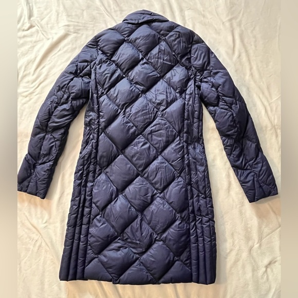 Michael Kors Packable Down Fill Dark Blue Puffer Coat Long Winter Jacket Size XS - Picture 15 of 16